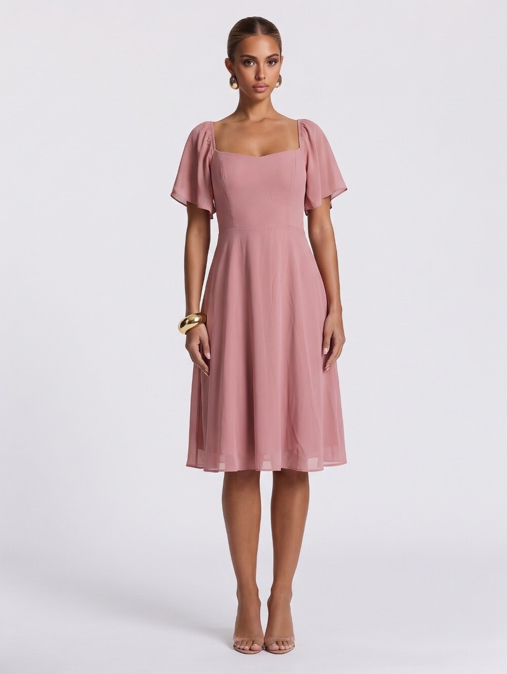 NWT Balti Born Colette Sweetheart Midi Dress Sweetheart Neckline Lined L Formal